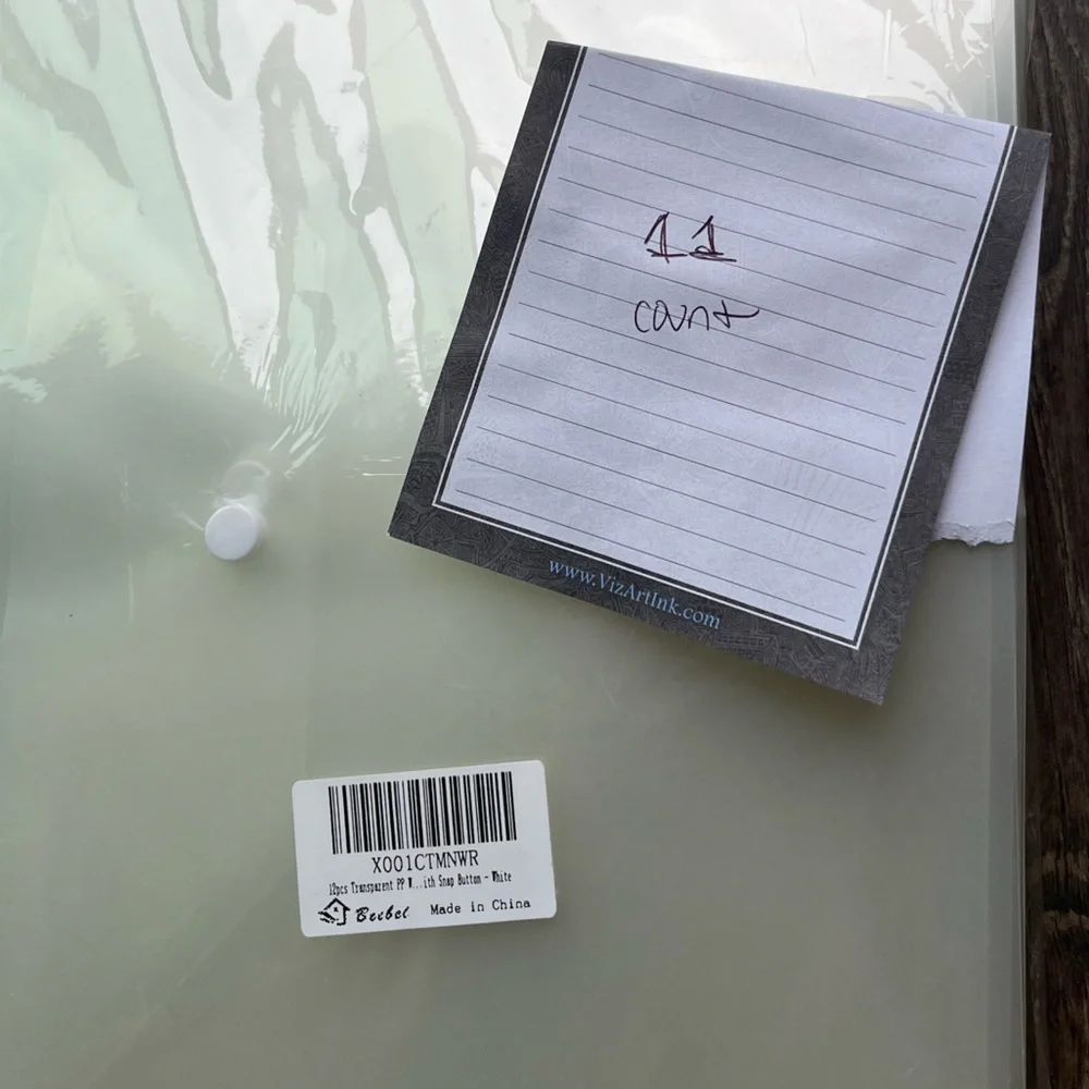Clear Plastic Document Folders Set